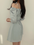 LOURDASPREC-Vacation Outfits Ins Style Korean Chic Off-the-shoulder StraplessDress