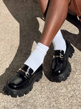 Lourdasprec- Penny Lane Loafers Black High Shine