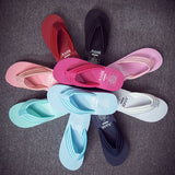 LOURDASPREC-New Fashion Summer Beach Shoes Sandals New Women's Korean Style Wedge Beach Flip Flops