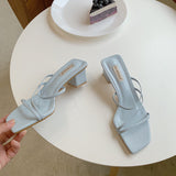 LOURDASPREC-new trends shoes seasonal shoes Thin belt thick heel female sandals