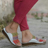 LOURDASPREC-New Fashion Summer Beach Shoes Sandals Women's Platform Large Size Color Matching Slippers