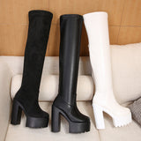 LOURDASPREC-new trends shoes seasonal shoes Thick Heel High Heel Over The Knee Boots