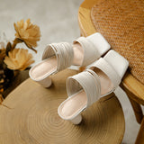 LOURDASPREC-new trends shoes seasonal shoes Fashion Lady's Block Heel Square Toe Sandals