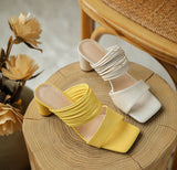 LOURDASPREC-new trends shoes seasonal shoes Fashion Lady's Block Heel Square Toe Sandals