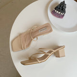 LOURDASPREC-new trends shoes seasonal shoes Thin belt thick heel female sandals