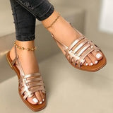 LOURDASPREC-New Fashion Summer Beach Shoes Sandals Women's Size Korean Style Flat Fashion Sandals