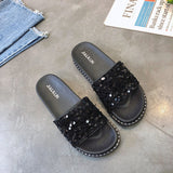 LOURDASPREC-New Fashion Summer Beach Shoes Sandals Women's Fashion Summer Korean Platform Flat Sandals