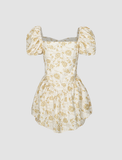 LOURDASPREC-Vacation Outfits Ins Style Floral-print Corset Mini Dress