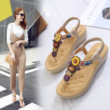 LOURDASPREC-New Fashion Summer Beach Shoes Sandals Women's Ethnic Style Beach Bohemian Vintage Sandals