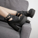 LOURDASPREC-new trends shoes seasonal shoes thick heel high heel thick sole cool boots