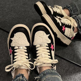 LOURDASPREC-new trends shoes seasonal shoes Aesthetic Pink Star Sneakers