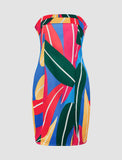LOURDASPREC-Vacation Outfits Ins Style Off Shoulder Slit Side Mini Dress