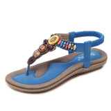 LOURDASPREC-New Fashion Summer Beach Shoes Sandals Women's Summer Ethnic Style Thailand Travel Beach Bohemian Vintage Sandals