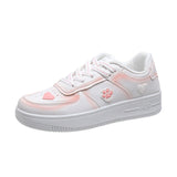 LOURDASPREC-new trends shoes seasonal shoes Cherry Blossom Powder Heart Patch Sneakers