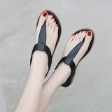 LOURDASPREC-New Fashion Summer Beach Shoes Sandals New Attractive Glamorous Women's Summer Flat Sandals