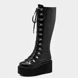 LOURDASPREC-WOMEN'S SHOES CASUAL SHOES VERSATILE SHOES DARKNESS PUNK BOOTS