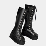 LOURDASPREC-WOMEN'S SHOES CASUAL SHOES VERSATILE SHOES DARKNESS PUNK BOOTS