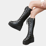 LOURDASPREC-WOMEN'S SHOES CASUAL SHOES VERSATILE SHOES DARKNESS PUNK BOOTS