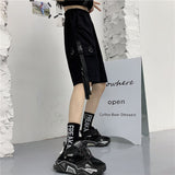 Lourdasprec Loose Cargo Shorts Women Large Pocket Harajuku Japan Shorts Girl Couple Korean Ulzzang Trendy Street Summer Hip Hop Shorts Girl