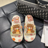 LOURDASPREC-New Fashion Summer Beach Shoes Sandals Charming Plastic Home Indoor Cute Dormitory Sandals