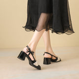 LOURDASPREC-Graduation Gift Back to School Season Beautiful Women's Fairy Style Chunky Pumps Heels