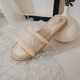 LOURDASPREC-New Fashion Summer Beach Shoes Sandals Women's Summer Outdoor Wear Fashion Outing Flat Slippers