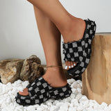 LOURDASPREC-New Fashion Summer Beach Shoes Sandals Women's Summer Wedge Platform Beggar Beach Outdoor Denim Men's Shoes
