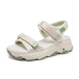 LOURDASPREC-New Fashion Summer Beach Shoes Sandals Women's Summer Velcro Heighten Soft Bottom Moving Sandals