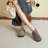 LOURDASPREC-New Fashion Summer Beach Shoes Sandals Cool Slouchy Women's Toe Cap Half Loafers