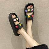 LOURDASPREC-New Fashion Summer Beach Shoes Sandals Women's Beach Summer Flower Color Cute Refreshing Sandals