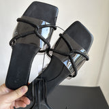 LOURDASPREC-New Fashion Summer Beach Shoes Sandals Women's Summer Fashion Leisure Rhinestone Plus Size Sandals