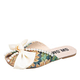 LOURDASPREC-New Fashion Summer Beach Shoes Sandals Women's Outer Wear Summer Flat Bowknot Soft Bottom Sandals
