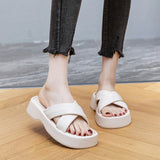 LOURDASPREC-New Fashion Summer Beach Shoes Sandals Women's Round Toe Summer Fashion Flat Bottom Sandals