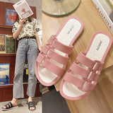 LOURDASPREC-New Fashion Summer Beach Shoes Sandals Women's Flat Cool Large Size Beach Sandals