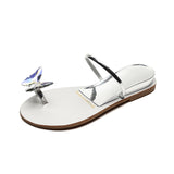 LOURDASPREC-New Fashion Summer Beach Shoes Sandals Women's Increasing Insole Outer Wear Summer Butterfly Slippers