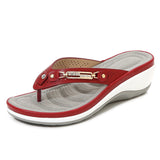 LOURDASPREC-New Fashion Summer Beach Shoes Sandals Women's Buckle Beach Summer Wedge Fashion Sandals