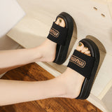 LOURDASPREC-New Fashion Summer Beach Shoes Sandals Women's Summer Outdoor Fashionable Mid Heightened Platform Sandals