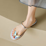 LOURDASPREC-New Fashion Summer Beach Shoes Sandals Women's Increasing Insole Outer Wear Summer Butterfly Slippers