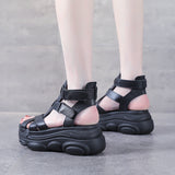 LOURDASPREC-New Fashion Summer Beach Shoes Sandals Comfortable Women's High Height Increasing Leisure Sandals