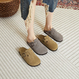 LOURDASPREC-New Fashion Summer Beach Shoes Sandals Cool Slouchy Women's Toe Cap Half Loafers