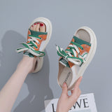 LOURDASPREC-New Fashion Summer Beach Shoes Sandals Durable Women's Semi Outdoor Summer Slip-on Sandals