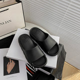 LOURDASPREC-New Fashion Summer Beach Shoes Sandals Women's & Men's Soft Candy High-grade Air Cushion Interior Slippers