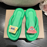 LOURDASPREC-New Fashion Summer Beach Shoes Sandals Women's Super Cute Spring Cartoon Flip-flops Sandals