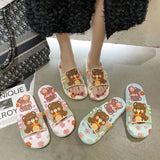 LOURDASPREC-New Fashion Summer Beach Shoes Sandals Charming Plastic Home Indoor Cute Dormitory Sandals