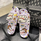 LOURDASPREC-New Fashion Summer Beach Shoes Sandals Charming Plastic Home Indoor Cute Dormitory Sandals