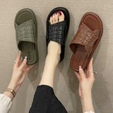 LOURDASPREC-New Fashion Summer Beach Shoes Sandals Women's Summer Flat Home Indoor Bathroom Retro Slippers