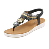 LOURDASPREC-New Fashion Summer Beach Shoes Sandals Women's Ethnic Style Beach Seaside Bohemian Retro Sandals