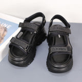 LOURDASPREC-New Fashion Summer Beach Shoes Sandals Women's Platform Summer Muffin Small Height Increasing Sports Sandals
