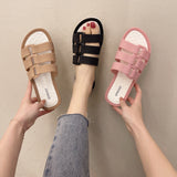 LOURDASPREC-New Fashion Summer Beach Shoes Sandals Women's Flat Cool Large Size Beach Sandals