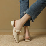 LOURDASPREC-New Fashion Summer Beach Shoes Sandals Women's Outer Wear Fairy Root Pumps Muller Sandals